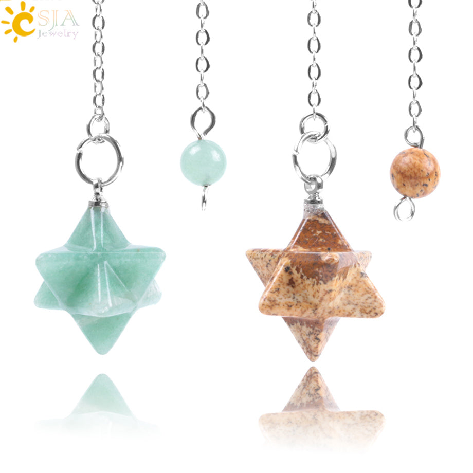 Sacred Merkaba Crystal Pendulum Collection | Clairvoyant Crystals