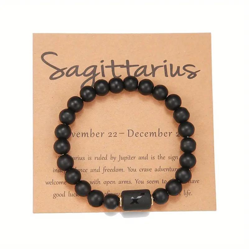 Natural Stone Beaded Tiger Eye Zodiac Bracelet — additional product photo