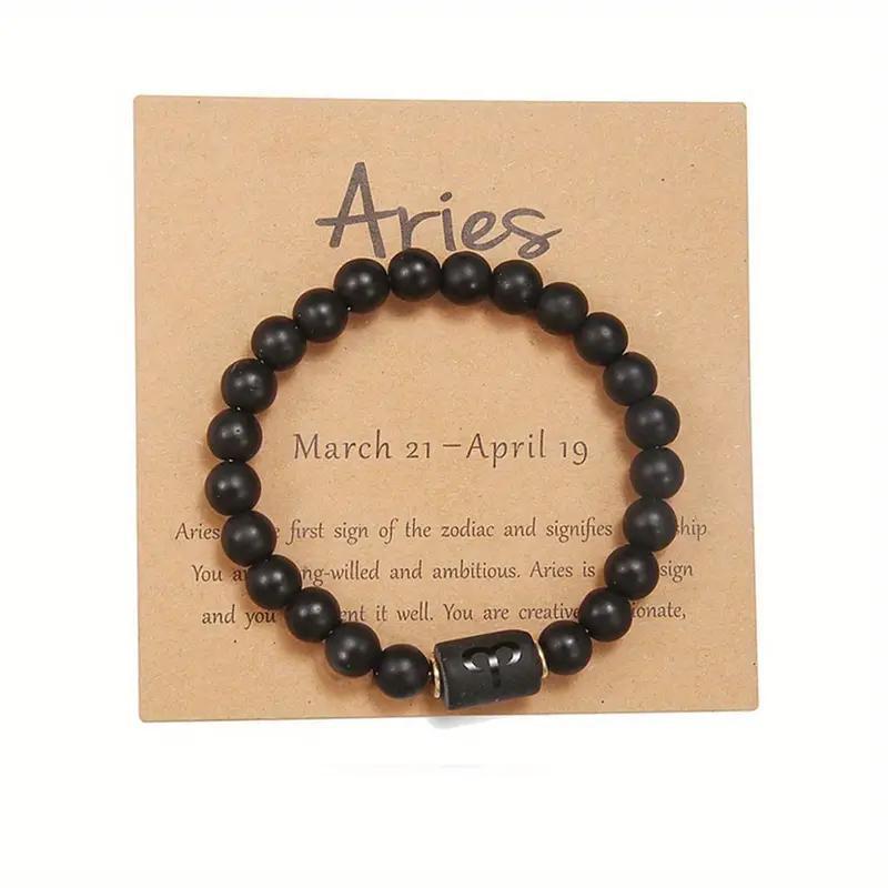 Natural Stone Beaded Tiger Eye Zodiac Bracelet — additional product photo