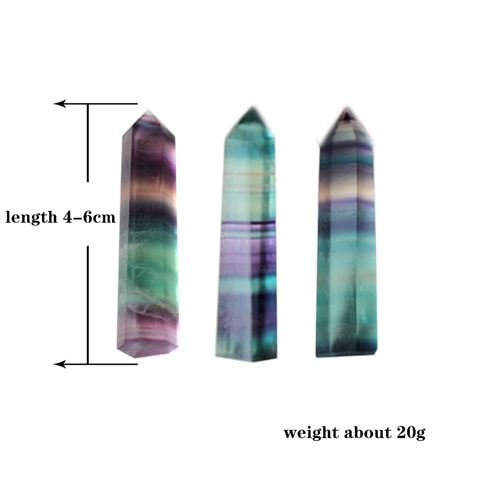 100% Natural Fluorite Crystal Striped Fluorite tower — additional product photo