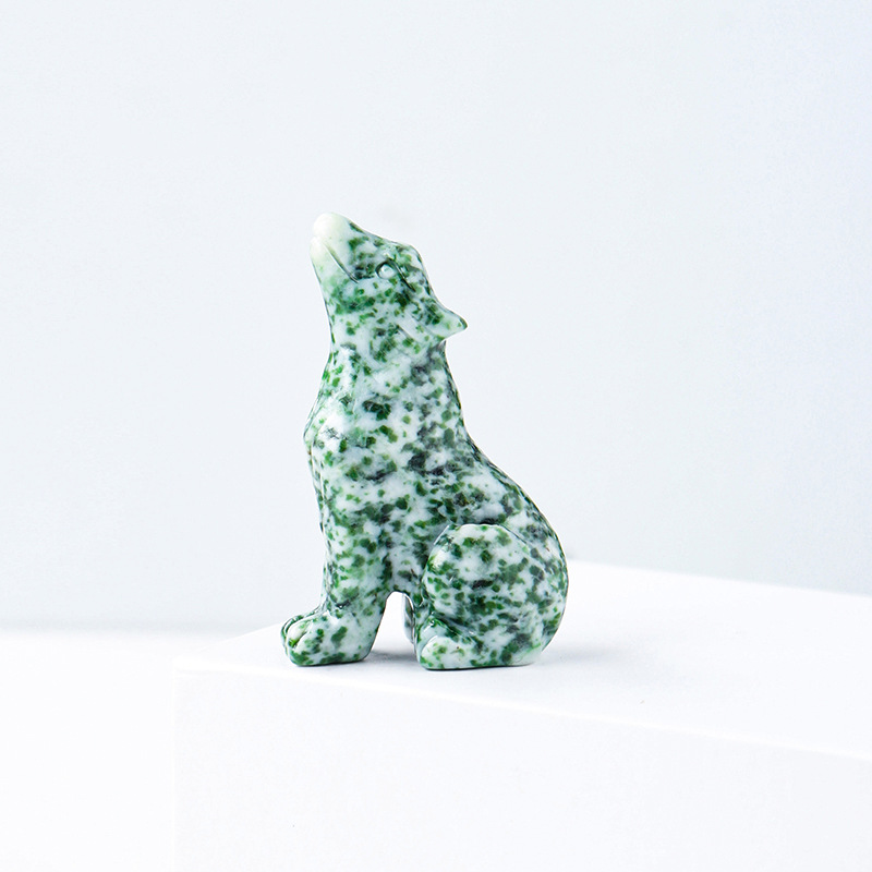 Crystal Wolf Spirit Guardian Carving — additional product photo