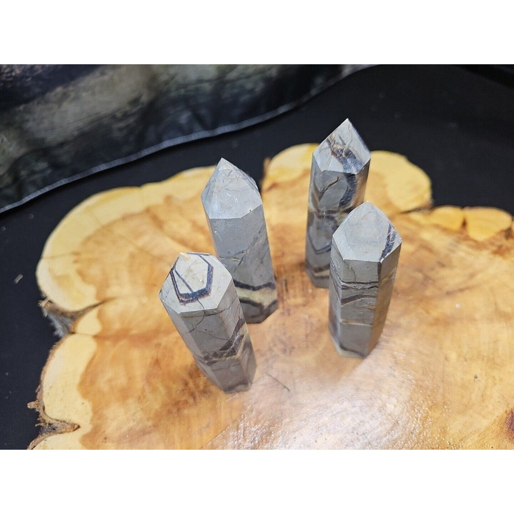 Dragon Septarian Geode Cluster Four Piece Set