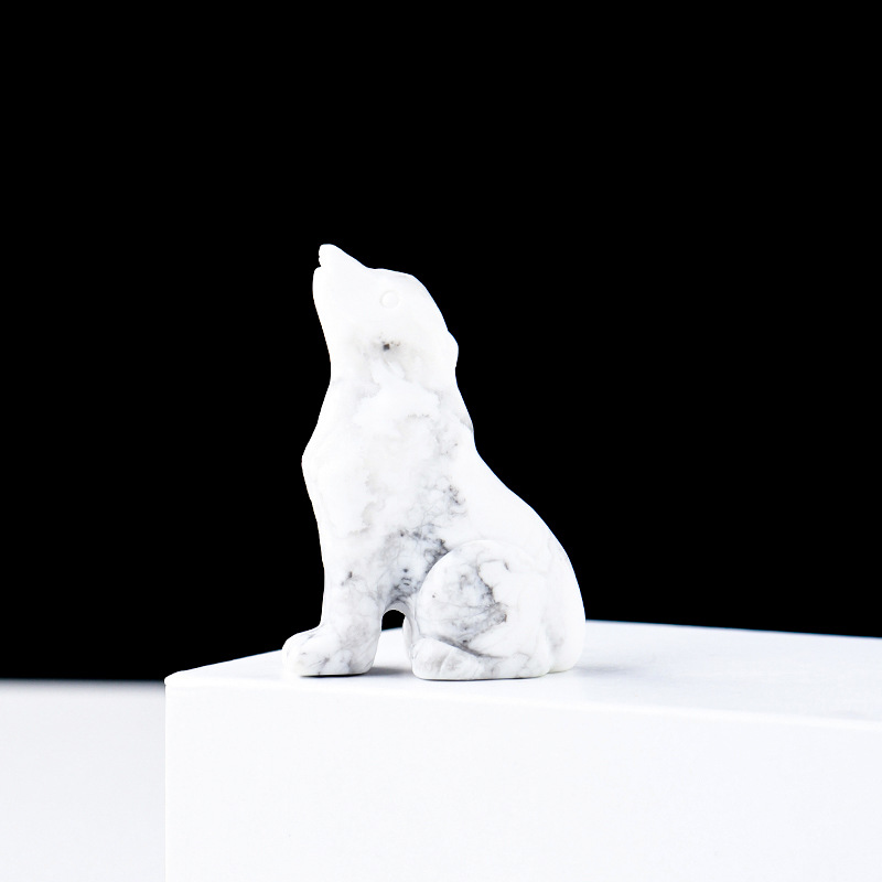 Crystal Wolf Spirit Guardian Carving — additional product photo