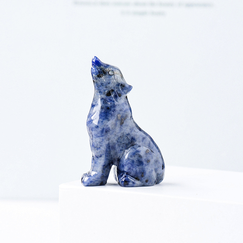 Crystal Wolf Spirit Guardian Carving — additional product photo