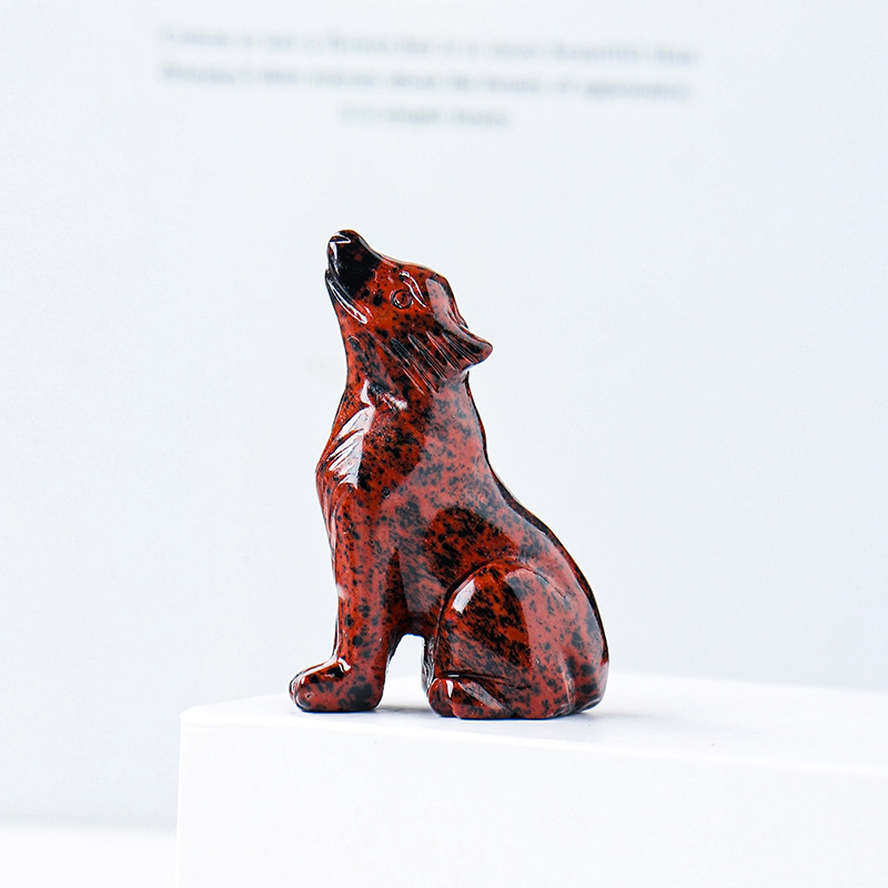Crystal Wolf Spirit Guardian Carving — additional product photo