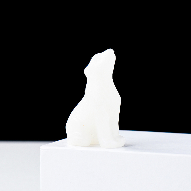 Crystal Wolf Spirit Guardian Carving — additional product photo