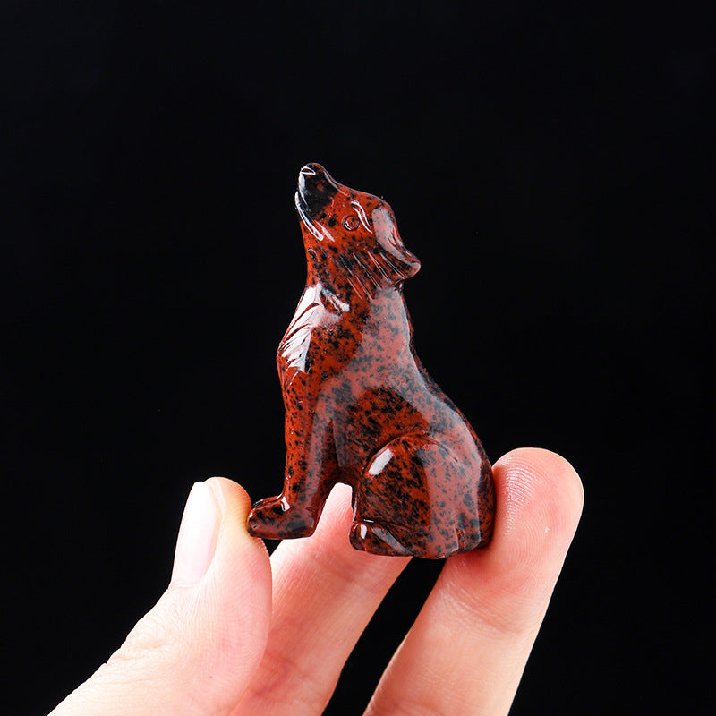 Crystal Wolf Spirit Guardian Carving — additional product photo