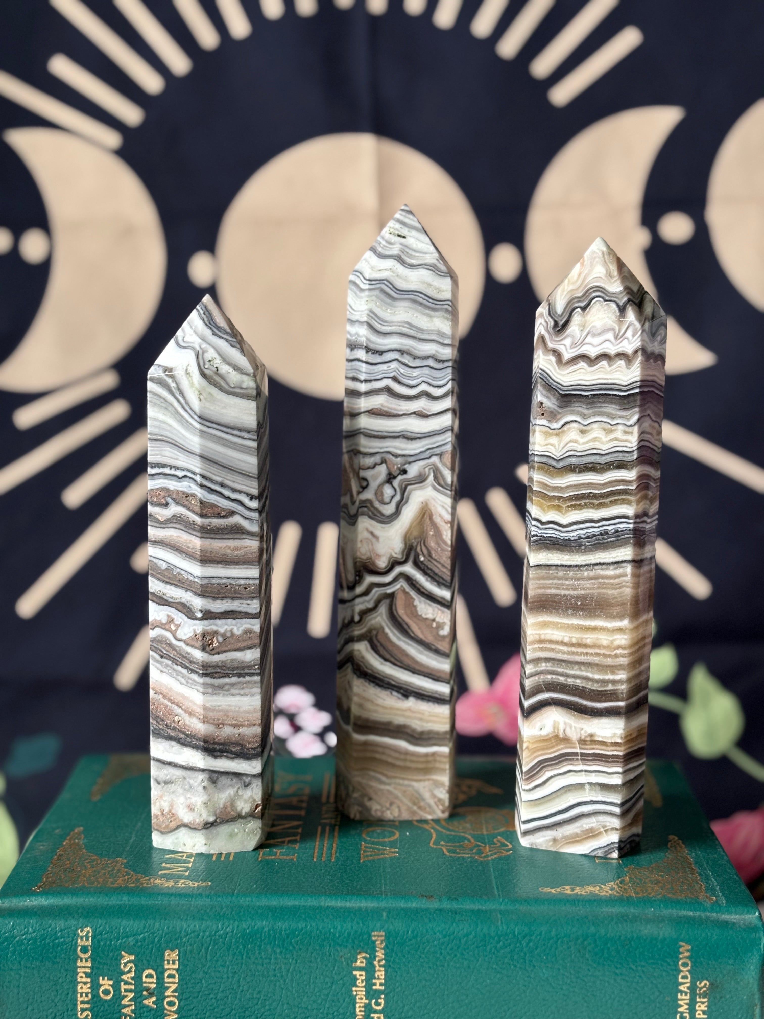 Extra Large Zebra Calcite Tower | Clairvoyant Crystals