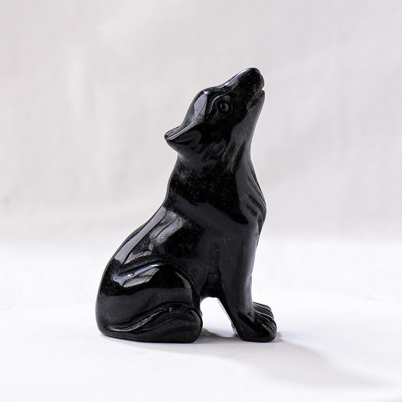 Crystal Wolf Spirit Guardian Carving — additional product photo