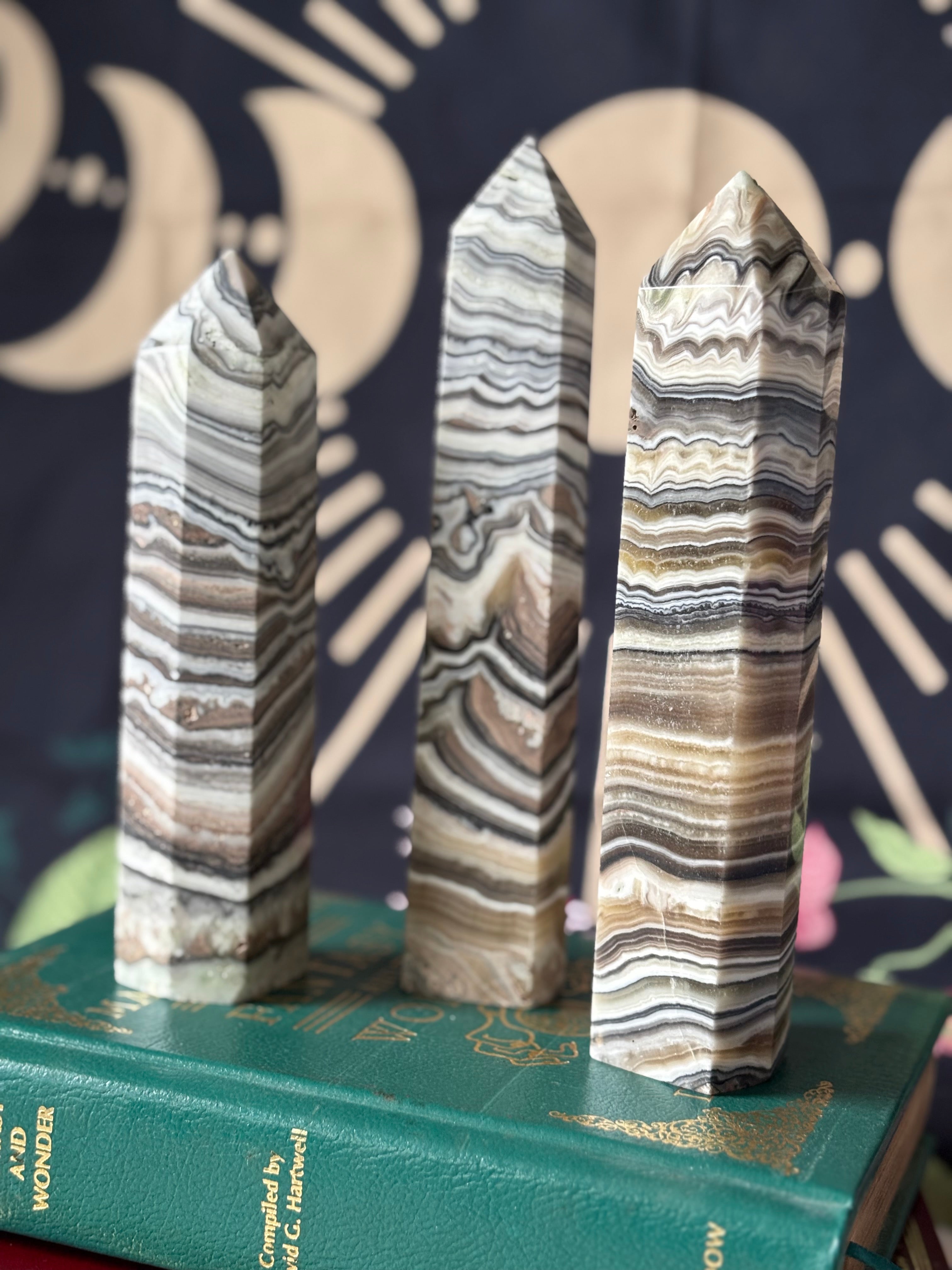 Extra Large Zebra Calcite Tower — additional product photo