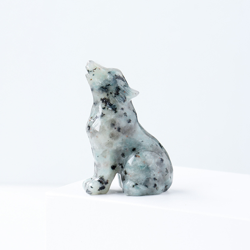 Crystal Wolf Spirit Guardian Carving — additional product photo