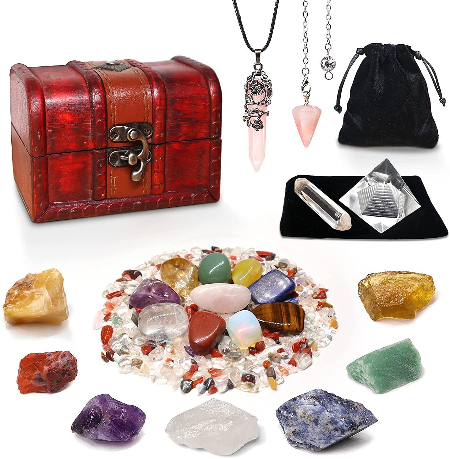 23 Piece Natural Crystal Stone Set Gift Box — additional product photo