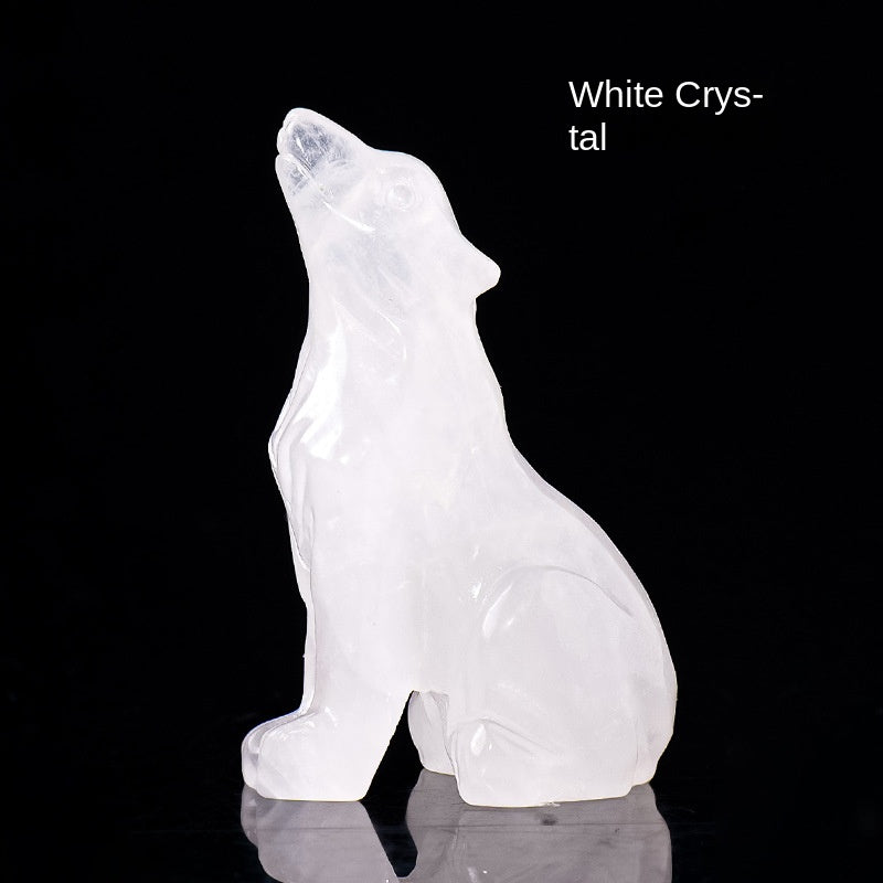 Crystal Wolf Spirit Guardian Carving — additional product photo