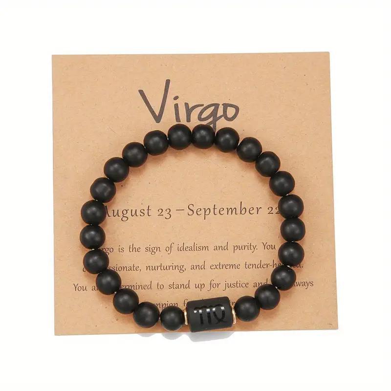 Natural Stone Beaded Tiger Eye Zodiac Bracelet — additional product photo