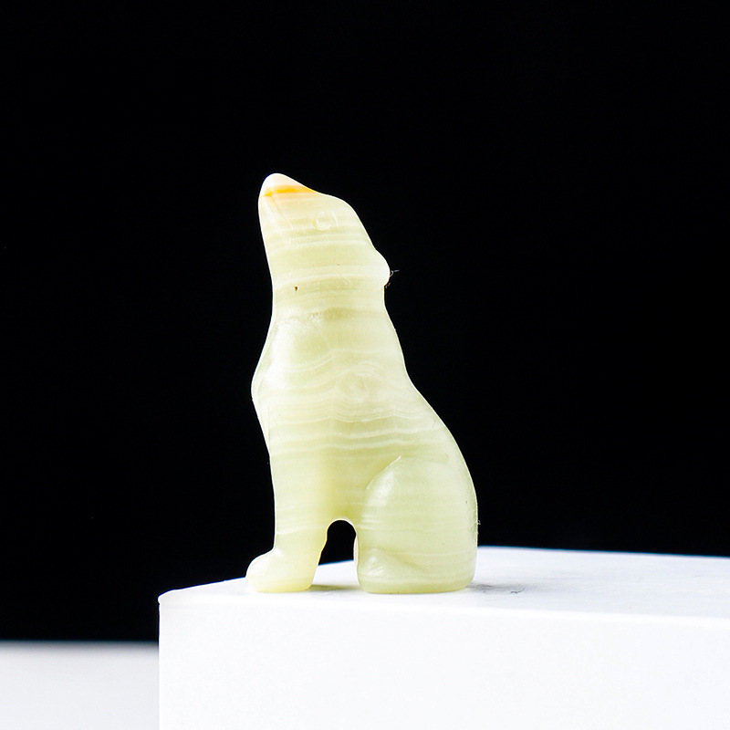 Crystal Wolf Spirit Guardian Carving — additional product photo