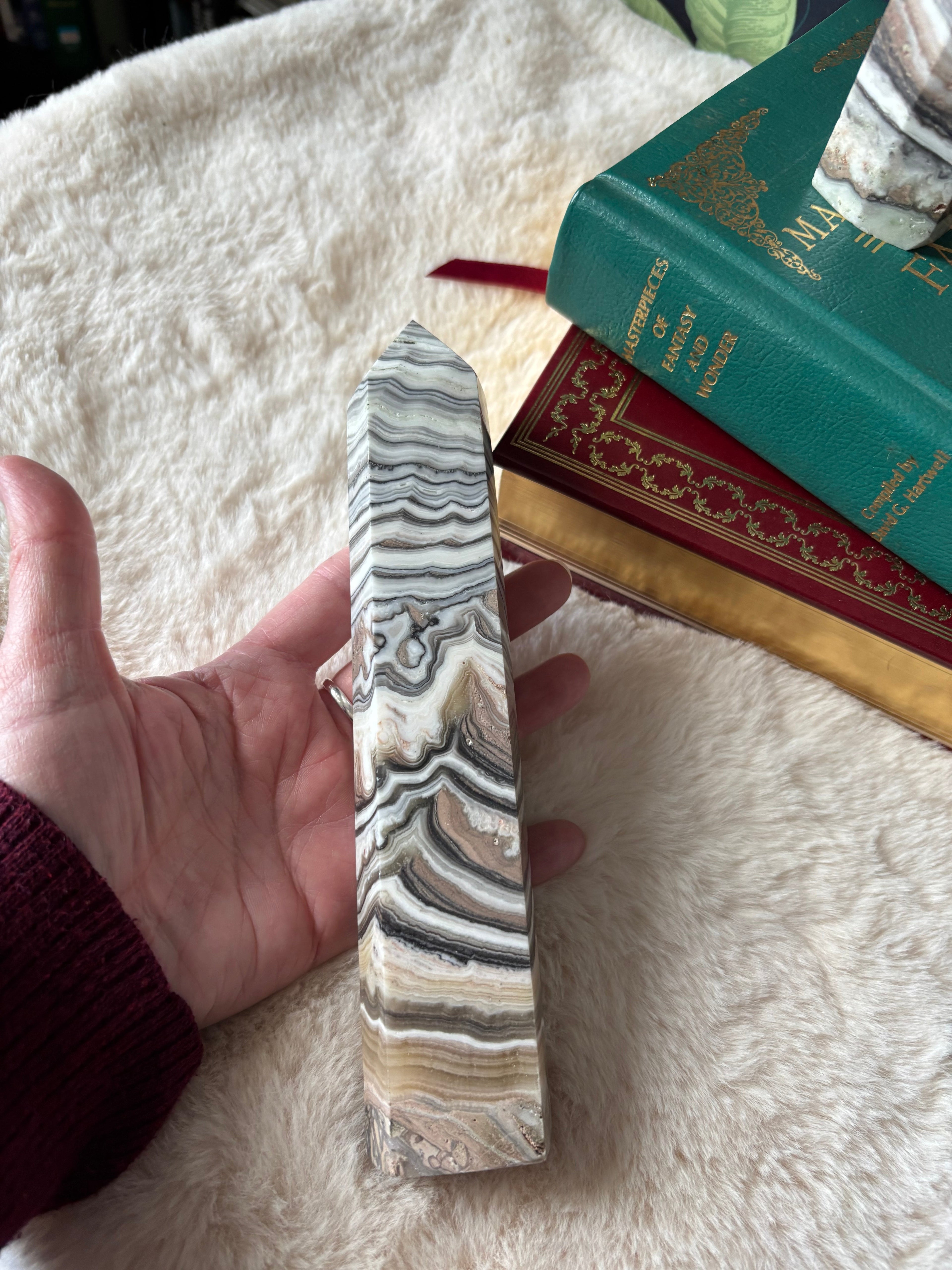 Extra Large Zebra Calcite Tower — additional product photo