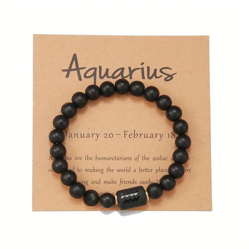 Natural Stone Beaded Tiger Eye Zodiac Bracelet — additional product photo