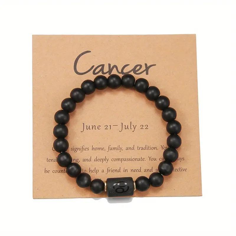 Natural Stone Beaded Tiger Eye Zodiac Bracelet — additional product photo
