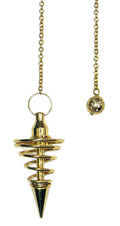 Gold Metal Spiral Pendulum | Clairvoyant Crystals