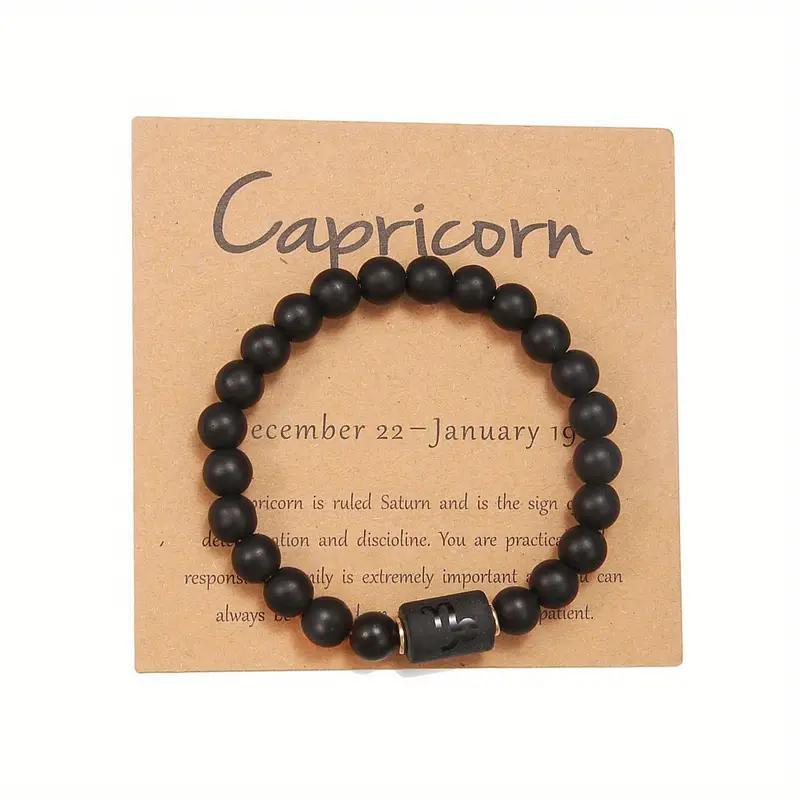 Natural Stone Beaded Tiger Eye Zodiac Bracelet — additional product photo