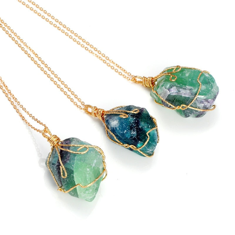 Handcrafted Crystal Wire Wrap Necklace Collection — additional product photo
