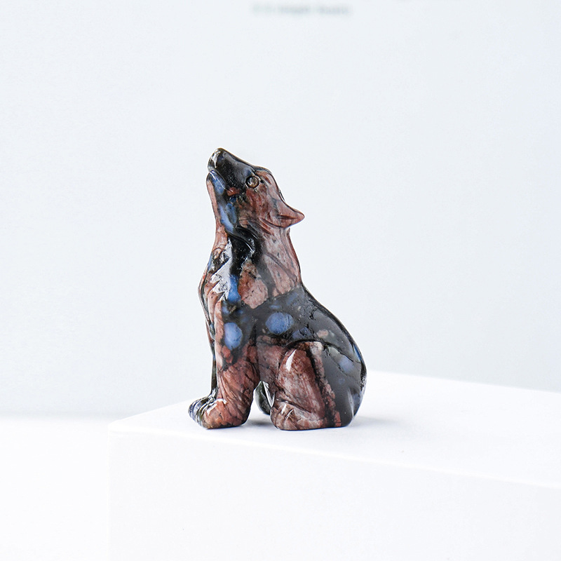 Crystal Wolf Spirit Guardian Carving — additional product photo