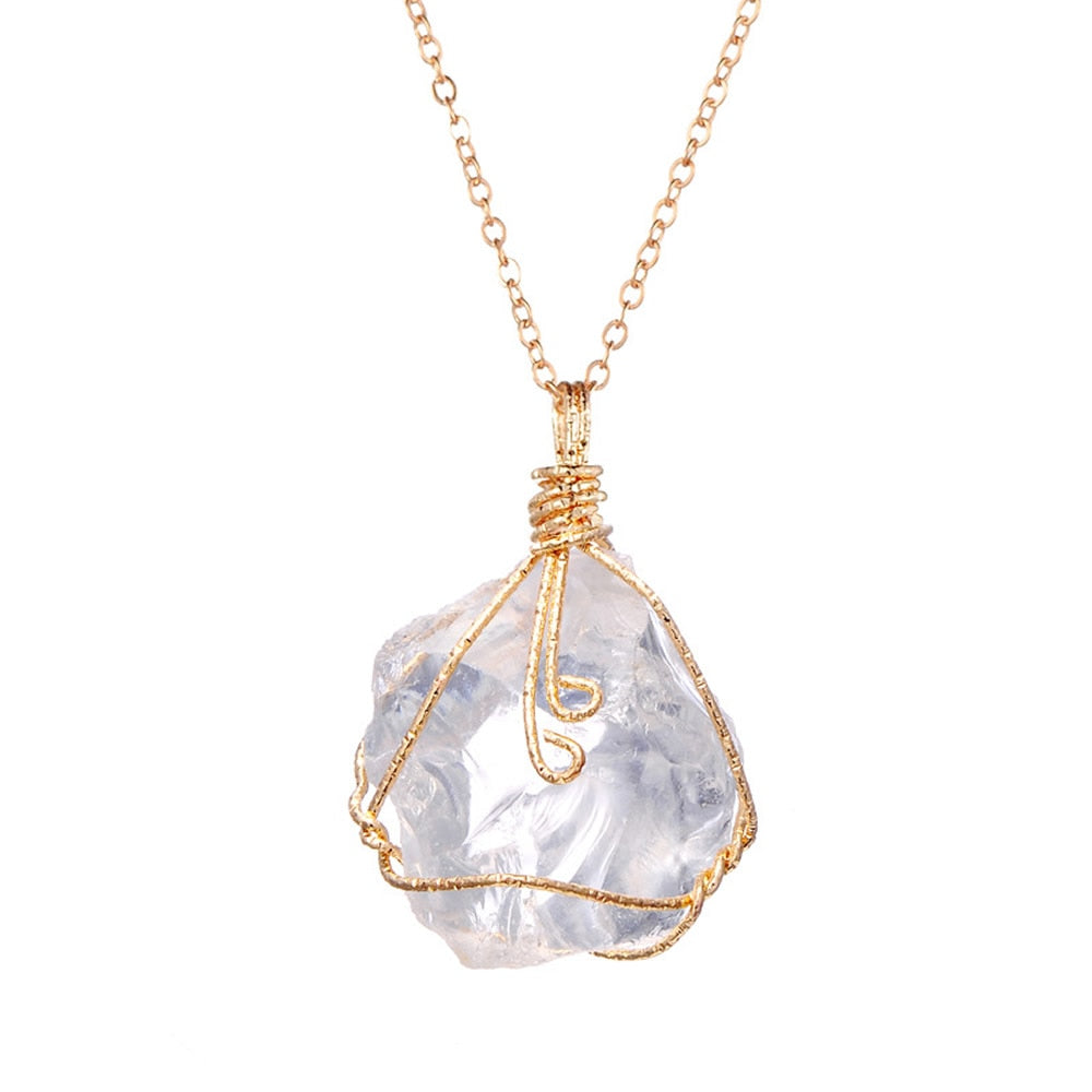 Handcrafted Crystal Wire Wrap Necklace Collection — additional product photo