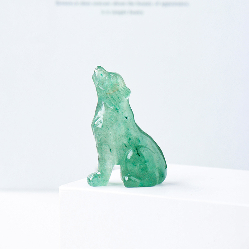 Crystal Wolf Spirit Guardian Carving — additional product photo