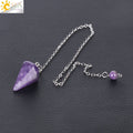 Small Reiki Pendulum, Natural Stone Amulet, Crystal Pendant — additional product photo