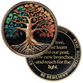 Tree of Life Affirmation Sobriety Coin Gift Set - Multicolor