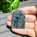 Hand-Carved Labradorite Pendant – Blue Flash Crystal Carving, Skull, Mask, Geometric & Figural Shapes – Natural Gemstone Jewelry Supply (1 Piece) — additional product photo