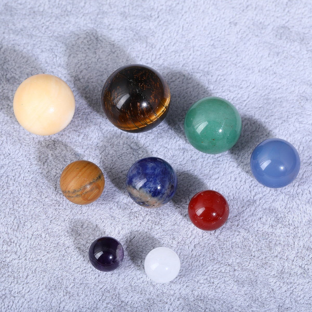 Natural Stone Crystal Planet Solar System Nine Planets suit Crystal Energy Stones — additional product photo