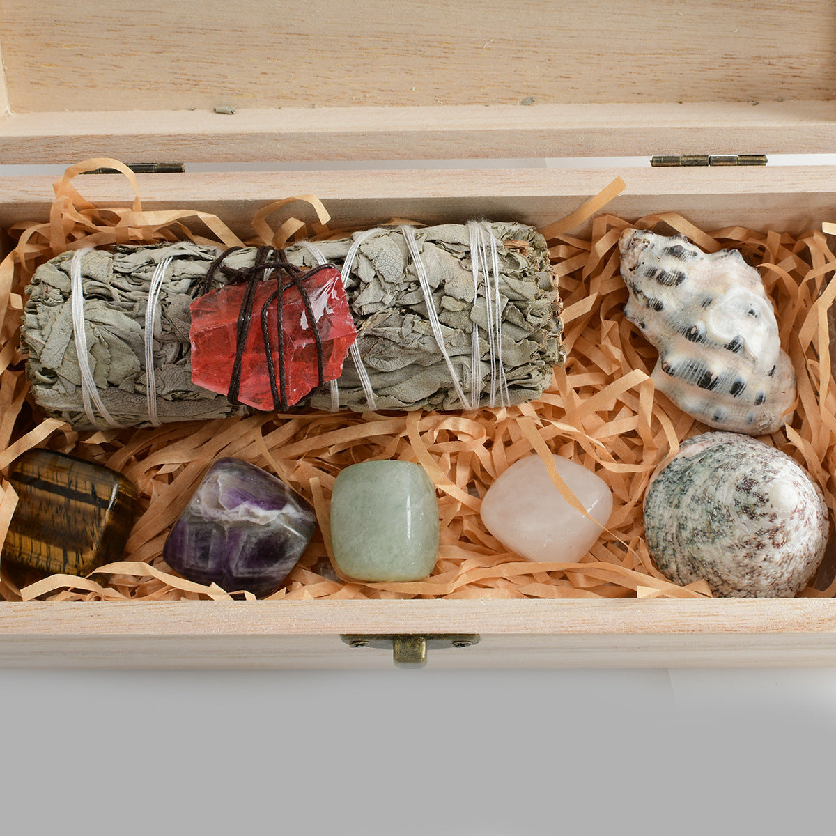 White Sage & Crystal Ornament Set | Smudge Cleansing Kit — additional product photo