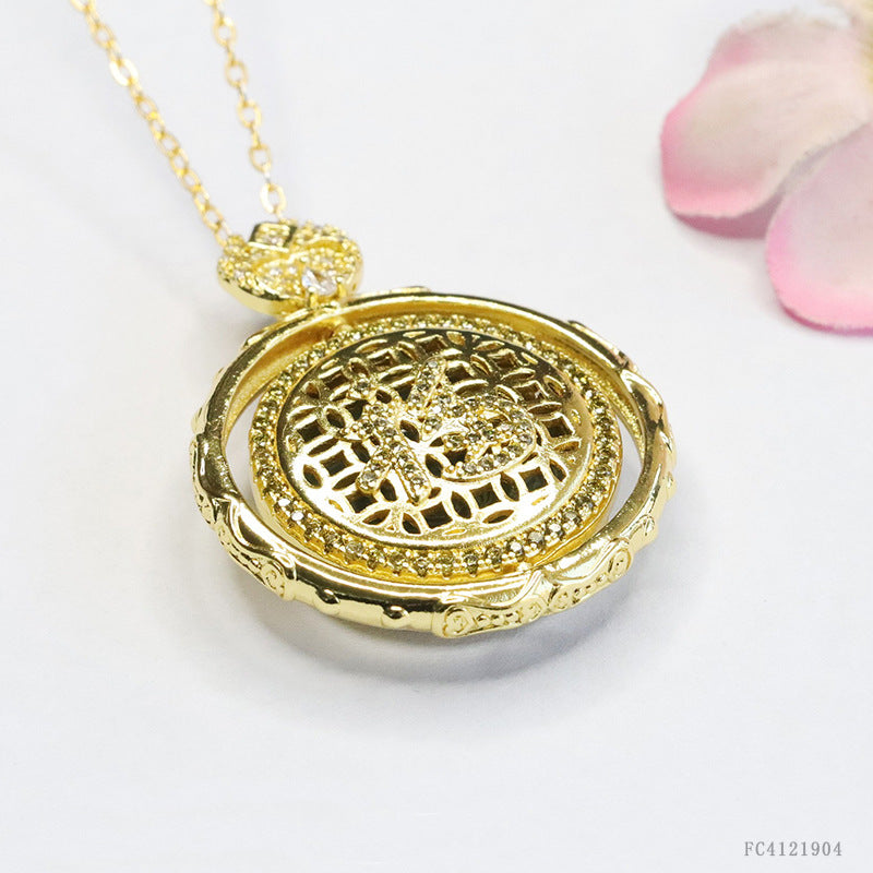Jadeite Blue Protection Pendant Necklace — additional product photo