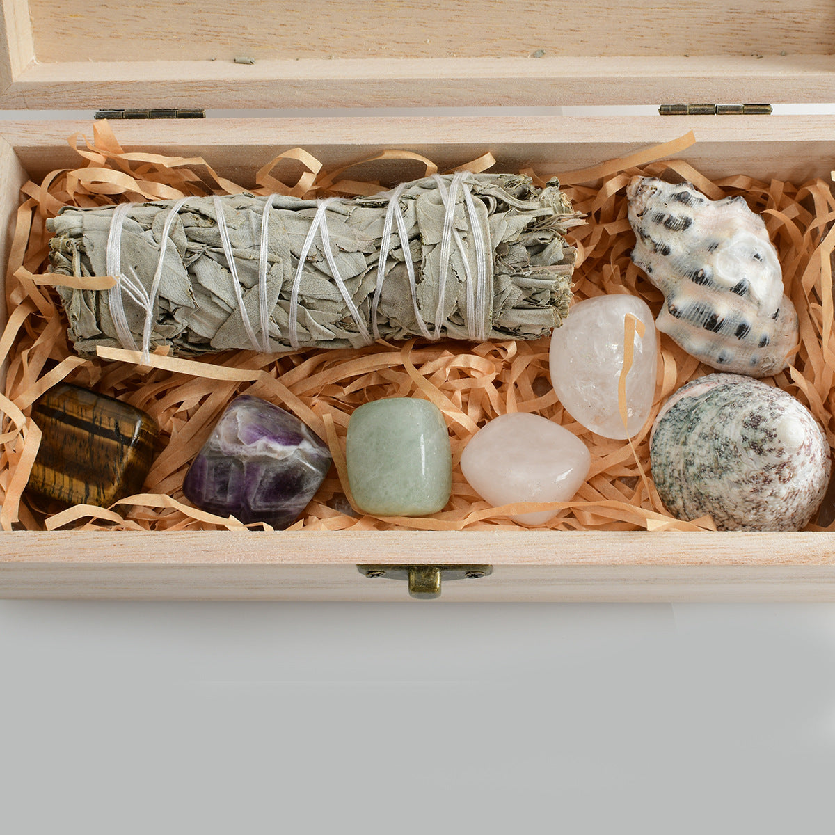 White Sage & Crystal Ornament Set | Smudge Cleansing Kit — additional product photo