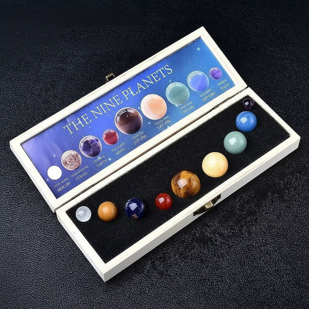 Natural Stone Crystal Planet Solar System Nine Planets suit Crystal Energy Stones — additional product photo