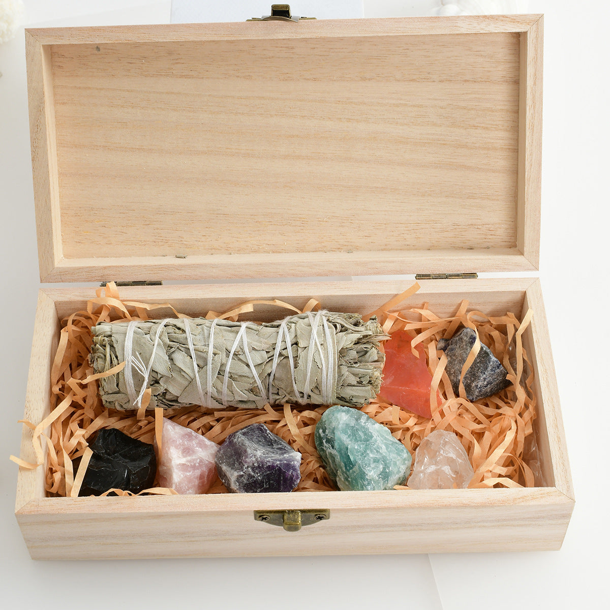 White Sage & Crystal Ornament Set | Smudge Cleansing Kit — additional product photo
