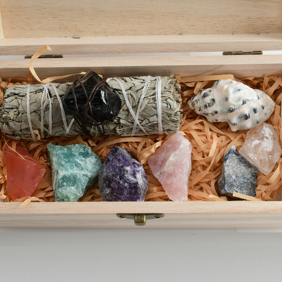 White Sage & Crystal Ornament Set | Smudge Cleansing Kit — additional product photo