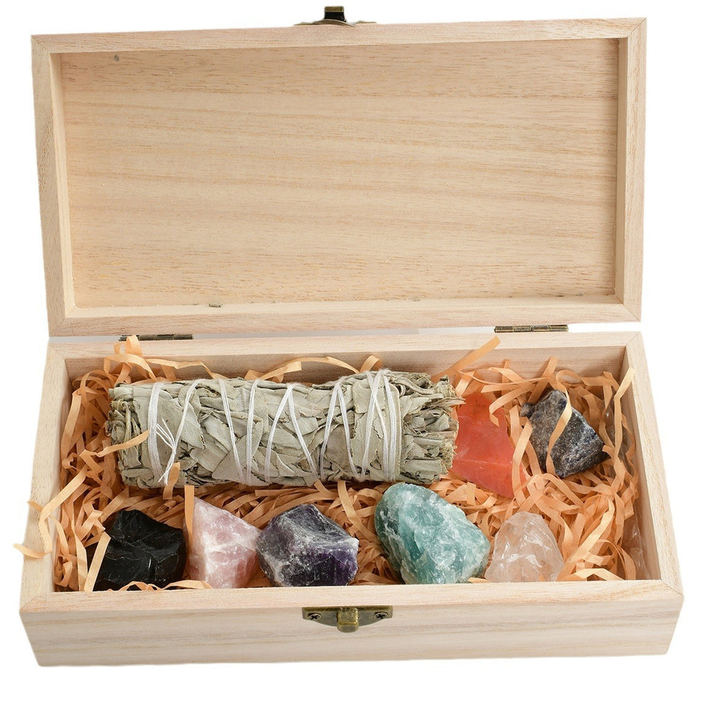 White Sage & Crystal Ornament Set | Smudge Cleansing Kit — additional product photo