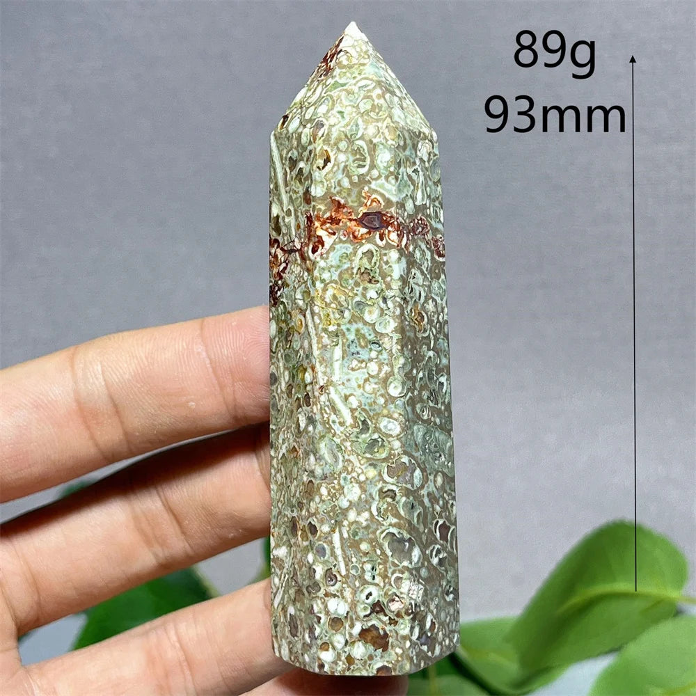 Crystal Rainforest Tower Point Wand Natural Stone Quartz Minerals Spiritual Reiki — additional product photo