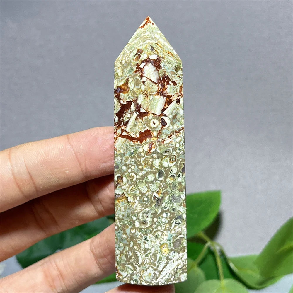 Crystal Rainforest Tower Point Wand Natural Stone Quartz Minerals Spiritual Reiki — additional product photo