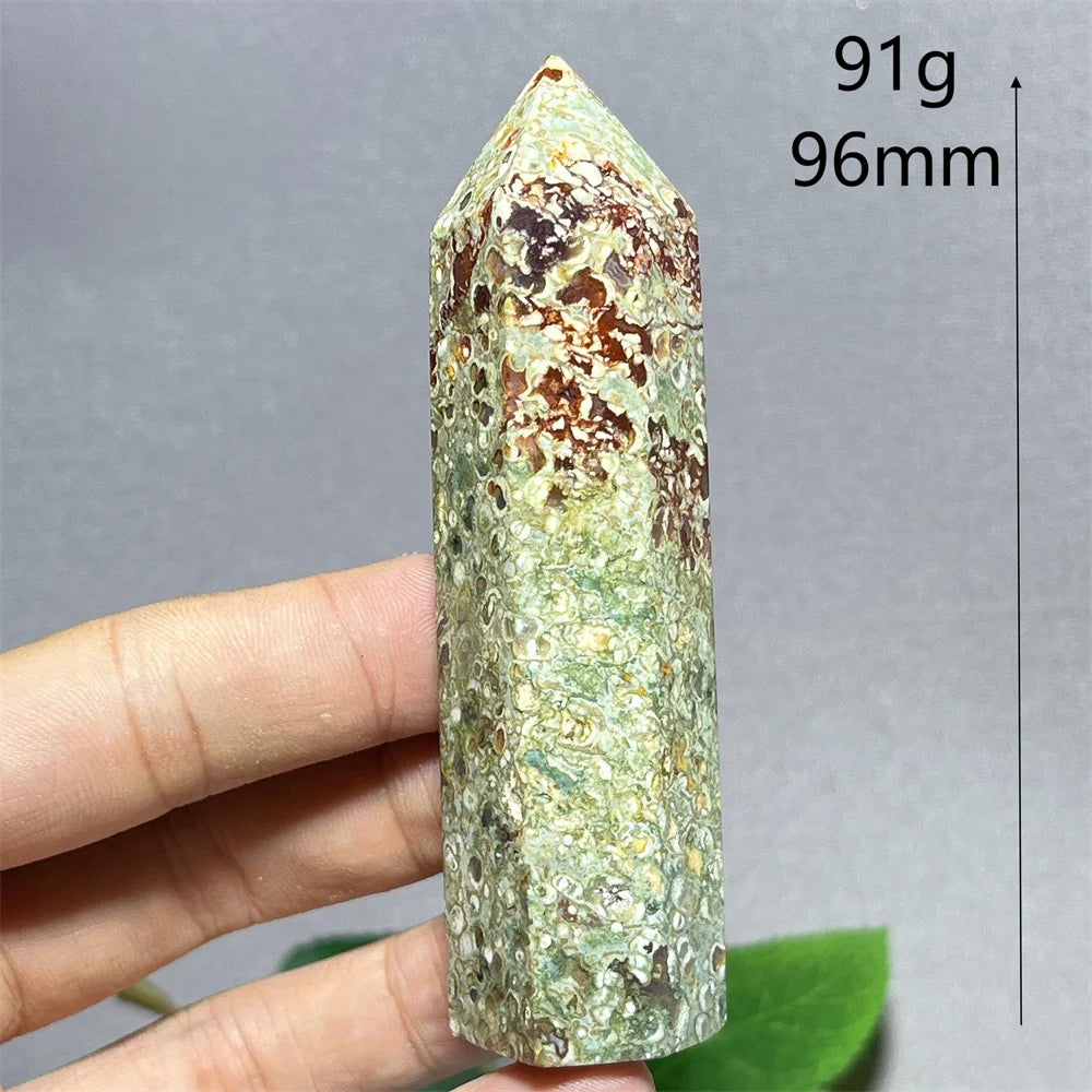 Crystal Rainforest Tower Point Wand Natural Stone Quartz Minerals Spiritual Reiki — additional product photo