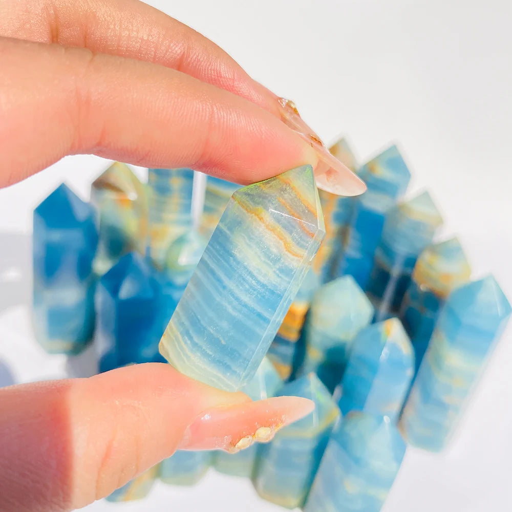 Ocean Blue Calcite Crystal Tower — additional product photo