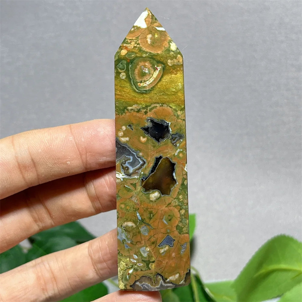 Crystal Rainforest Tower Point Wand Natural Stone Quartz Minerals Spiritual Reiki — additional product photo
