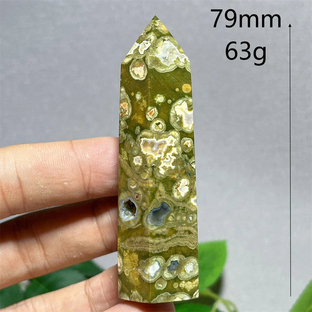 Crystal Rainforest Tower Point Wand Natural Stone Quartz Minerals Spiritual Reiki — additional product photo