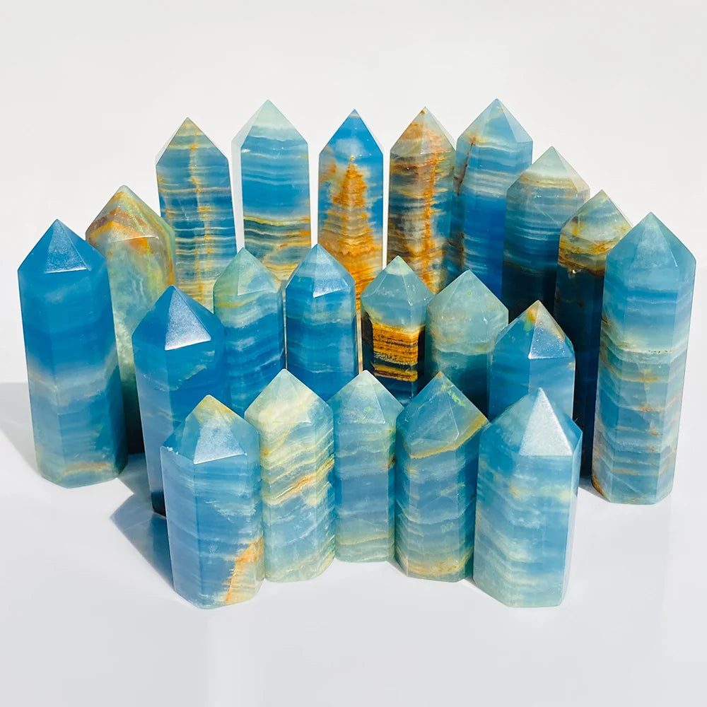 Ocean Blue Calcite Crystal Tower — additional product photo