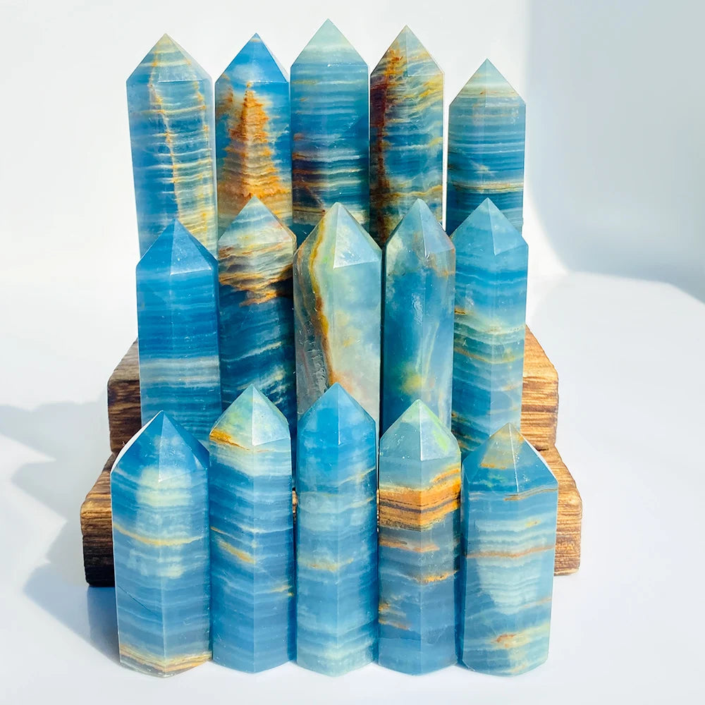 Ocean Blue Calcite Crystal Tower — additional product photo