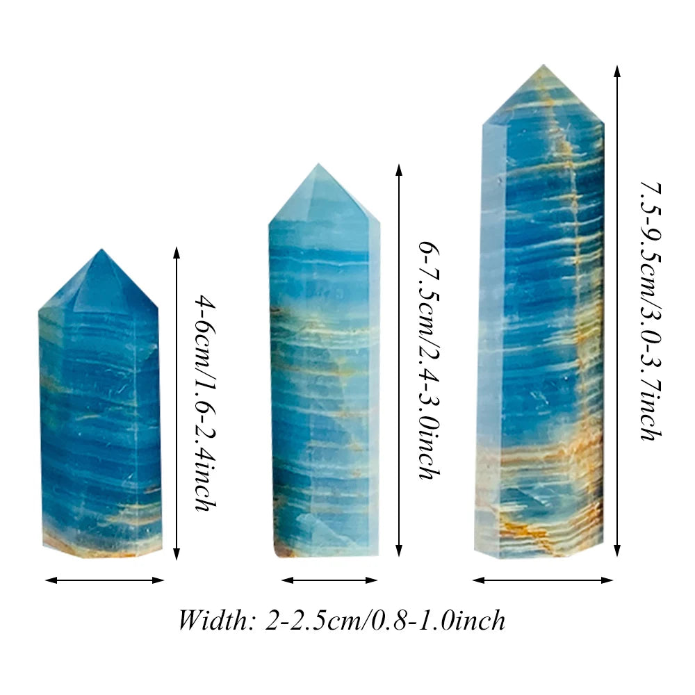 Ocean Blue Calcite Crystal Tower — additional product photo