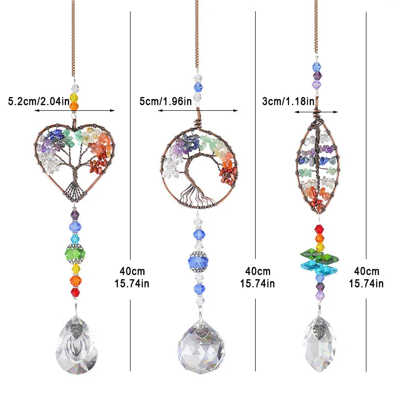 Tree of Life Crystal Rainbow Prism Sun Catcher — additional product photo