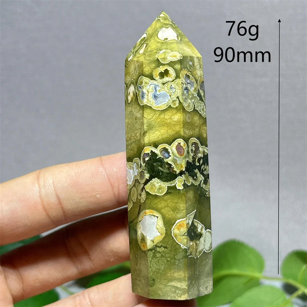 Crystal Rainforest Tower Point Wand Natural Stone Quartz Minerals Spiritual Reiki — additional product photo